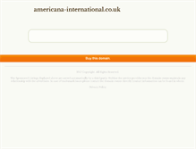 Tablet Screenshot of americana-international.co.uk